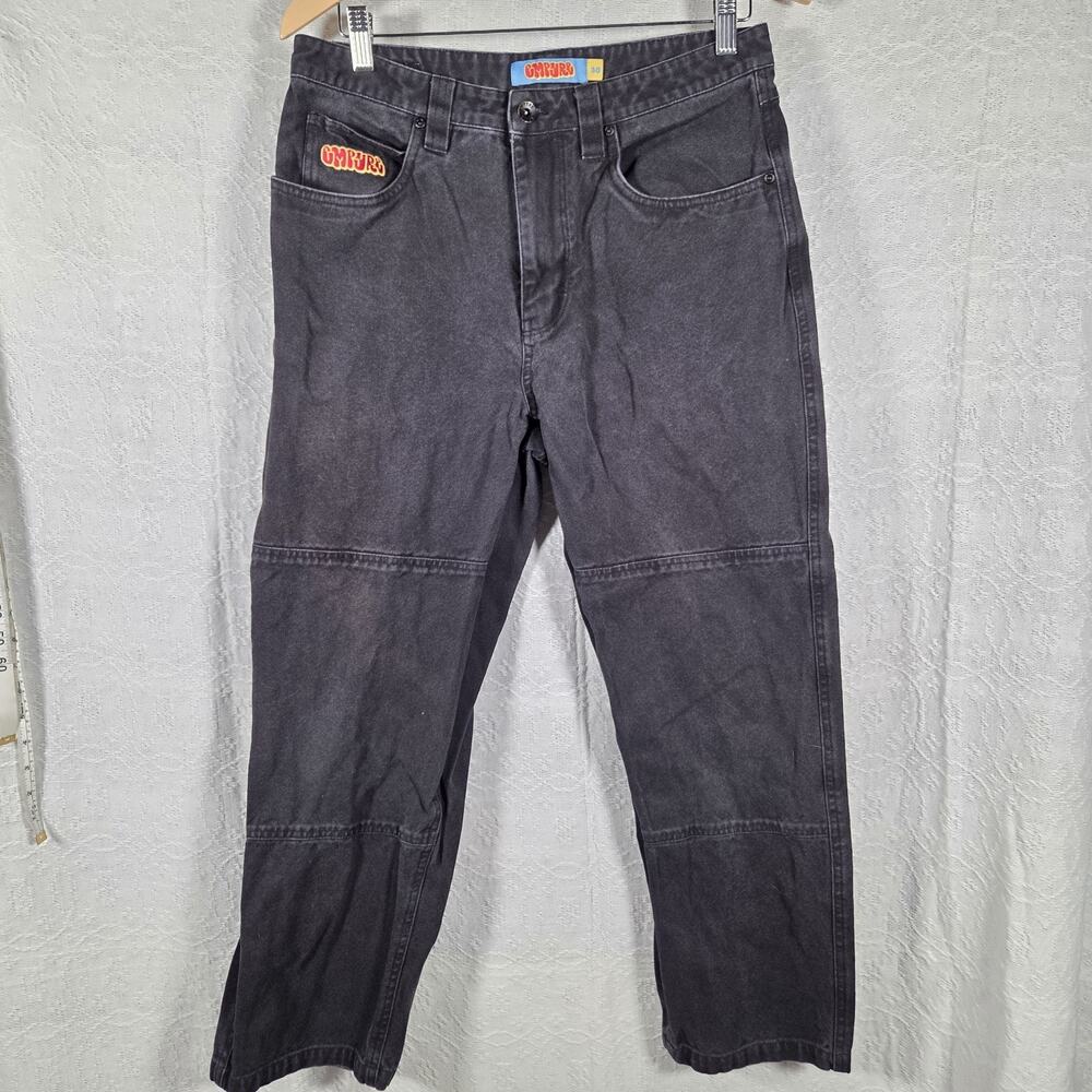 Empyre Mens Size 30 Black Carpenter Pants Utility Skate Streetwear Straight Leg